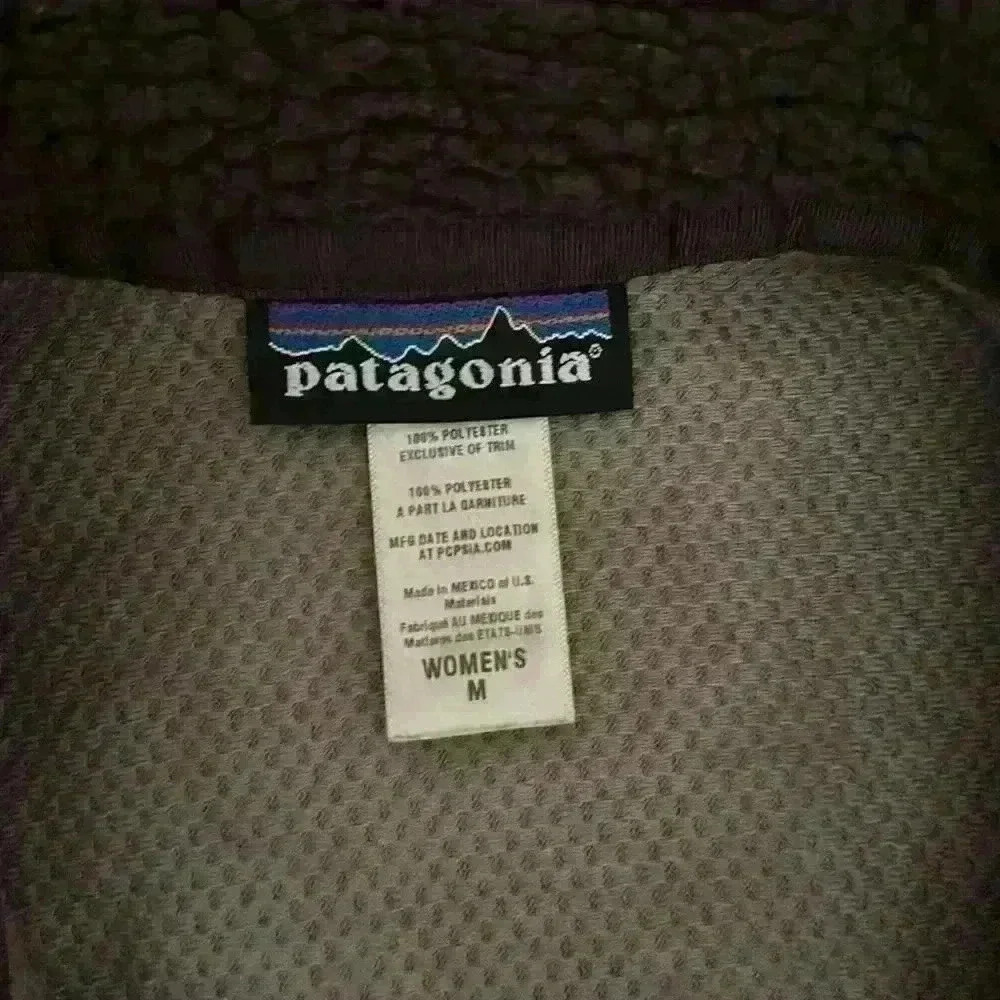 Patagonia Women’s Retro X Sherpa Olive Green Full Zip Fleece Vest Size Medium - Picture 7 of 11